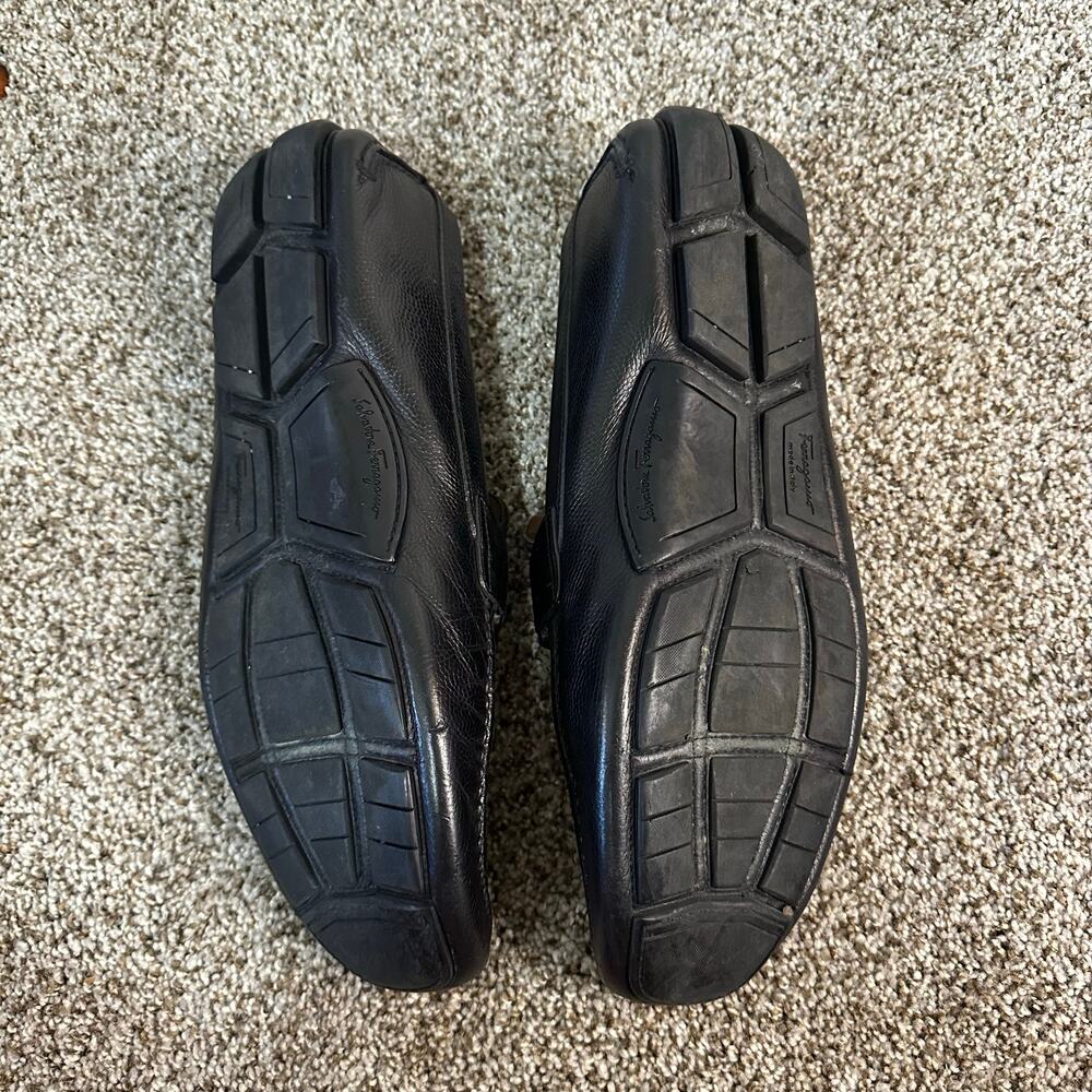 SALVATORE FERRAGAMO Men's Sardegna Driving Shoe Size 11.5D In Black - Picture 5 of 7
